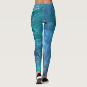 Galaxy 3 Soft Blue Abstrakte Leggings (Rückseite)