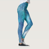 Galaxy 3 Soft Blue Abstrakte Leggings (Rechts)