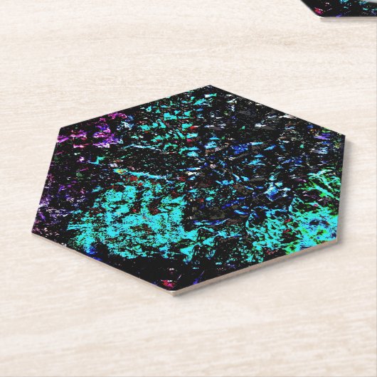Galaxy abstract Paper Coaster,Dark texture bold  Untersetzer (angewinkelt)