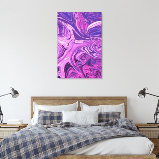 Galaxy Abstrakte farbenfrohe Malerei | Bestes abst Leinwanddruck (Insitu (Schlafzimmer))