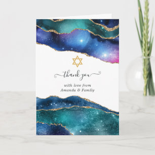 Galaxy Achat Bat Mitzvah Dankeskarte