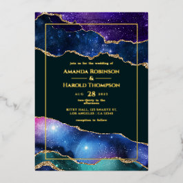 Galaxy-Achat-Hochzeitsfolien-Einladung Folieneinladung