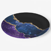 Galaxy-Achat-Serie Design 1 Pappteller (Schrägansicht)