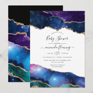 Galaxy-Achat-Stein-Baby-Party Einladung