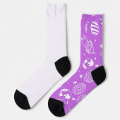 Galaxy Adventure - Kosmische Socken mit Planeten (Linkes Detail)