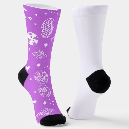 Galaxy Adventure - Kosmische Socken mit Planeten (Gewinkelt)