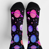 Galaxy Adventure Socks - Fun Astronaut & Outer Wel Socken (Oben)