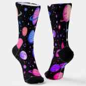 Galaxy Adventure Socks - Fun Astronaut & Outer Wel Socken (Gewinkelt)