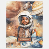 Galaxy Adventure Throw Space Geschenk für Schwarze Fleecedecke (Vorderseite)
