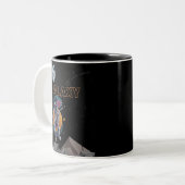 GALAXY-Affe Zweifarbige Tasse (Vorderseite Links)