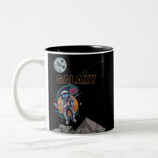 GALAXY-Affe Zweifarbige Tasse (Links)