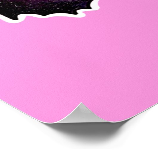 Galaxy Afro Poster (Ecke)