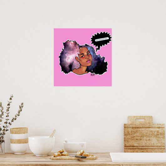 Galaxy Afro Poster (Küche)