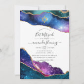 Galaxy Agate Bat Mitzvah Einladung (Vorderseite)