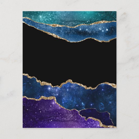 Galaxy Agate Bat Mitzvah Einladung Flyer (Hinten)