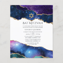 Galaxy Agate Bat Mitzvah Einladung Flyer