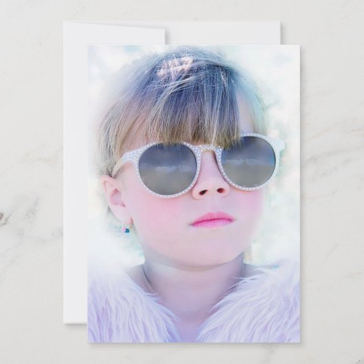 Galaxy Agate Bat Mitzvah Foto Einladung (Rückseite)