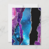 Galaxy Agate Bat Mitzvah RSVP Karte (Rückseite)