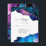 Galaxy Agate Bat Mitzvah RSVP Karte<br><div class="desc">Galaxy Imitate Glitzer agate Stein Fledermaus mitzvah rsvp Karte mit eleganter Handschrift Typografie,  die auf Ihre Veranstaltung Besonderheiten angepasst.</div>