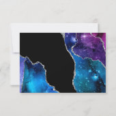 Galaxy Agate Bat Mitzvah RSVP-Karte RSVP Karte (Rückseite)