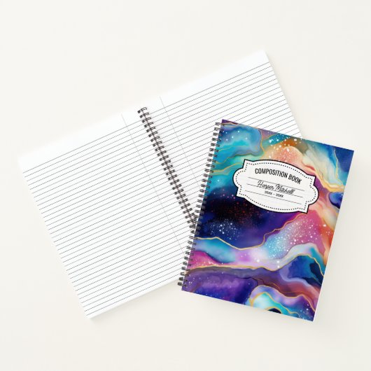 Galaxy Agate-KomprimierungsNotebook Notizblock (Innenseite)