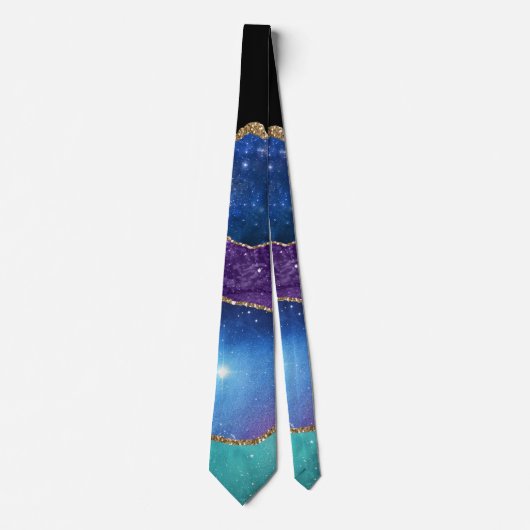 Galaxy Agate mit Gold Krawatte (Vorderseite)
