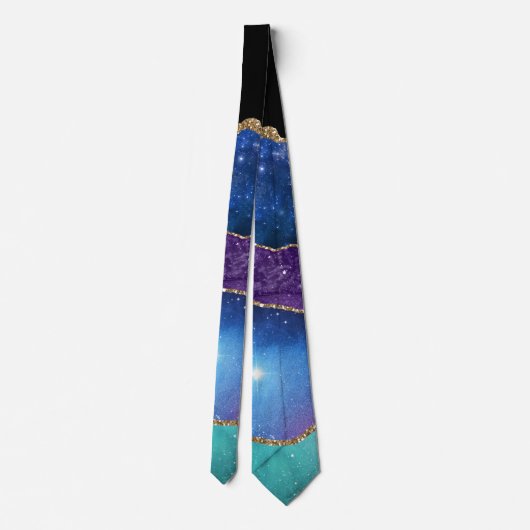 Galaxy Agate mit Gold Krawatte (Rückseite)