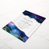 Galaxy Agate Quinceañera Einladung (Gedreht)