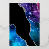Galaxy Agate Quinceañera Einladung (Rückseite)