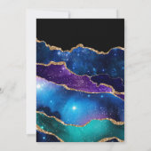 Galaxy Agate Quinceañera Einladung (Rückseite)