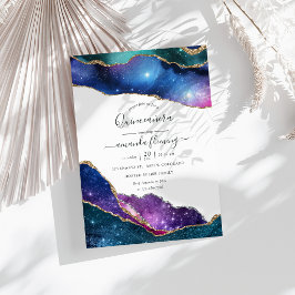 Galaxy Agate Quinceañera Einladung