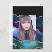 Galaxy Agate Quinceañera Einladung (Rückseite)