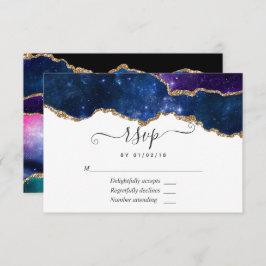 Galaxy Agate RSVP Karte