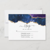 Galaxy Agate RSVP Karte (Vorderseite)