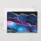 Galaxy Agate RSVP Karte (Rückseite)