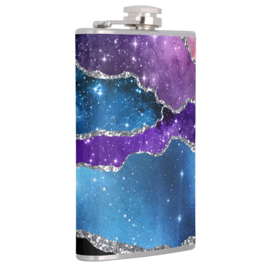 Galaxy Agate Serie Design 7 Flasche Flachmann (Rechts)
