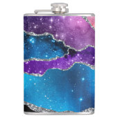 Galaxy Agate Serie Design 7 Flasche Flachmann (Vorderseite)