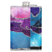 Galaxy Agate Serie Design 7 Flasche Flachmann (Rückseite)