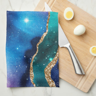 Galaxy Agate Series Design 13 Geschirrtuch