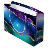 Galaxy Agate Series Design 13 Große Geschenktüte (Rückseite Schrägansicht)