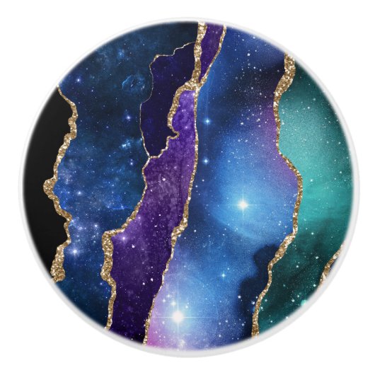 Galaxy Agate Series Design 13 Keramikknauf (Vorderseite)