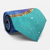 Galaxy Agate Series Design 13 Krawatte (Gerollt)