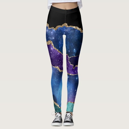 Galaxy Agate Series Design 13 Leggings (Vorderseite)