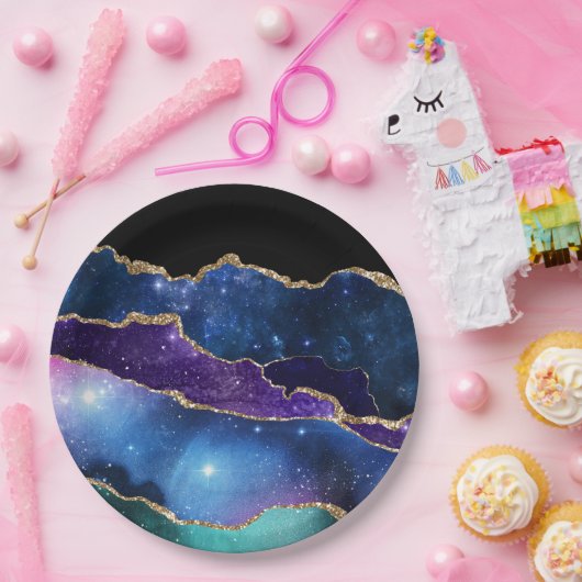 Galaxy Agate Series Design 13 Pappteller (Party)