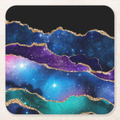 Galaxy Agate Series Design 13 Rechteckiger Pappuntersetzer (Vorderseite)