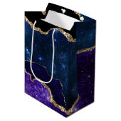 Galaxy Agate Series Design 1 Mittlere Geschenktüte (Vorderseite Schrägansicht)