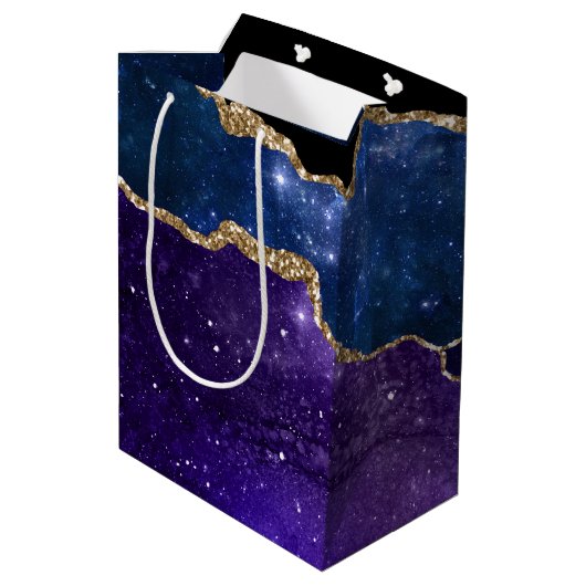 Galaxy Agate Series Design 1 Mittlere Geschenktüte (Rückseite Schrägansicht)