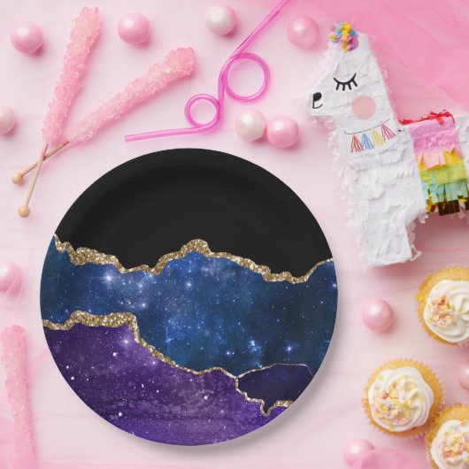 Galaxy Agate Series Design 1 Pappteller (Party)