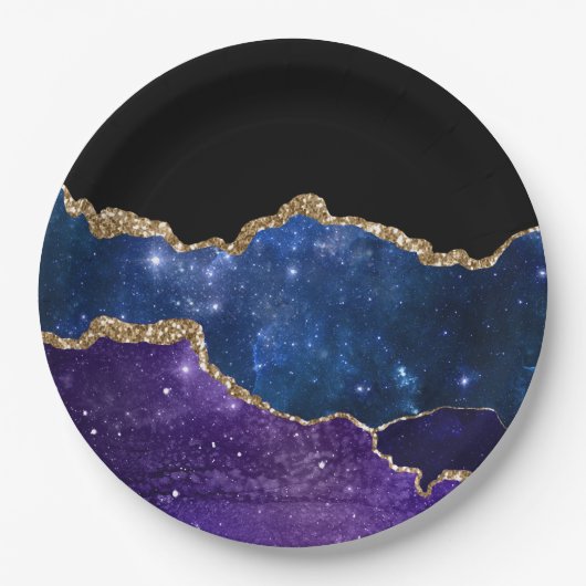 Galaxy Agate Series Design 1 Pappteller (Vorderseite)