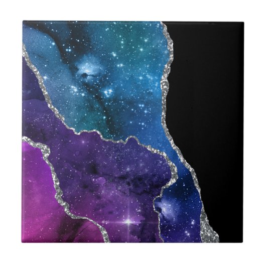 Galaxy Agate Series Design 23 Fliese (Vorderseite)